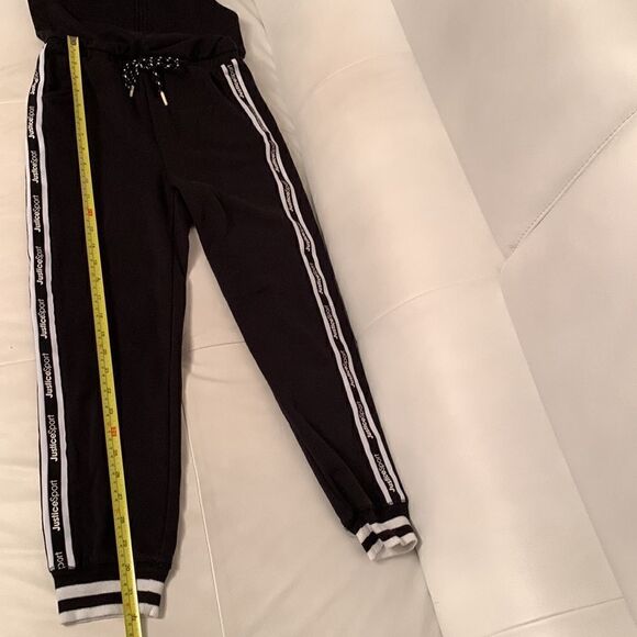 Justice Zip Up Hooded Sweatsuit Jumpsuit Girls Size 10 - Picture 8 of 14